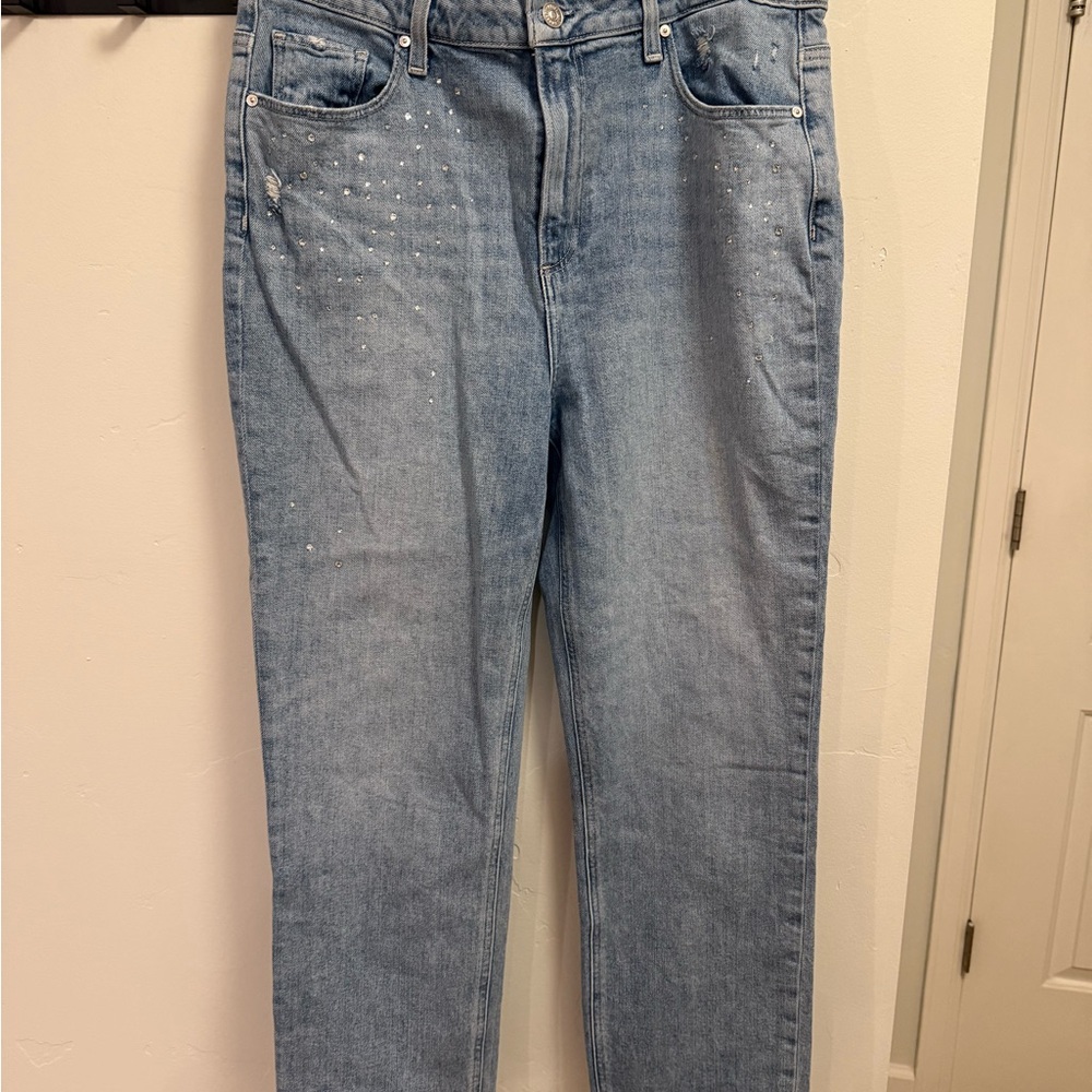 PAIGE Sarah straight ankle embellished Women's Jeans